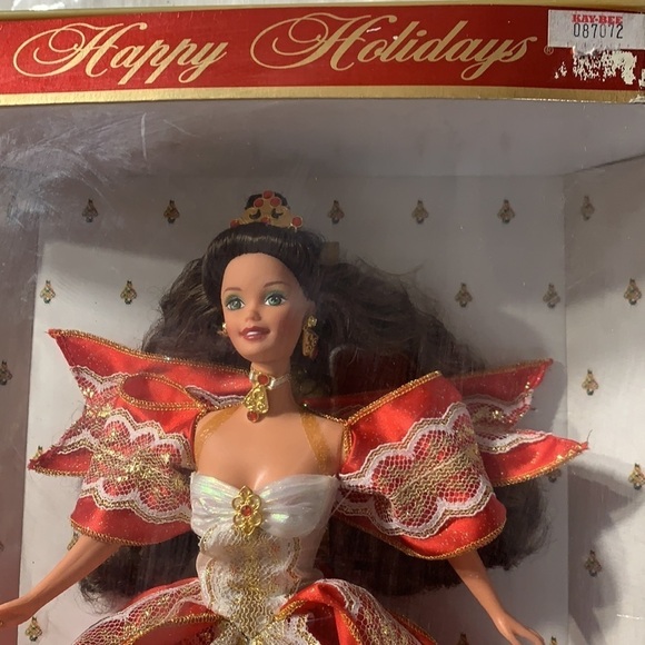 Mattel special edition Barbie happy holidays brunette 10th anniversary doll nib - Picture 2 of 10